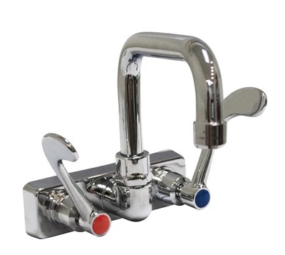 Advance Tabco K-206 4 Centers Splash Mounted 6" Extended D Spout Faucet
