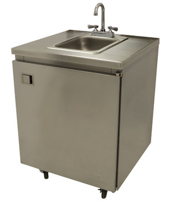 Advance Tabco SHK-MSC-31C 31" W Stainless Steel Self-Contained Mobile Hand Sink