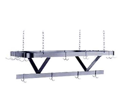 Advance Tabco SC-132 132" W Stainless Steel Ceiling Hung and Triple Bar Design Pot Rack