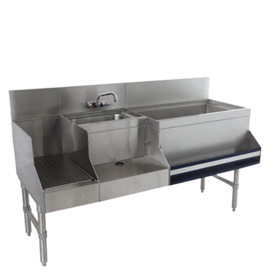 Advance Tabco PRU-24-48L-10 48" W x 30" D x 36" H Stainless Steel Prestige Uni-Serv Speed Bar