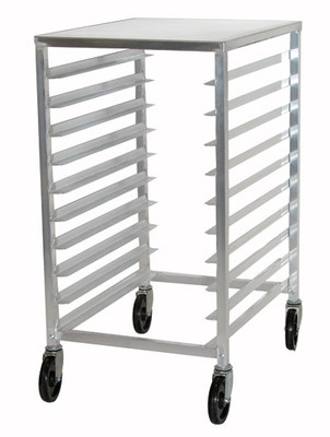 Advance Tabco PR10-3PT Aluminum End Loading Mobile 10 Full Size Pan Rack