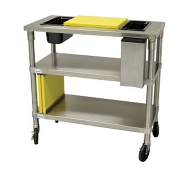 Advance Tabco MS-183-CS 36" W x 18" D 16 Gauge 300 Series Stainless Steel Top Mobile Chicken Cutting Station