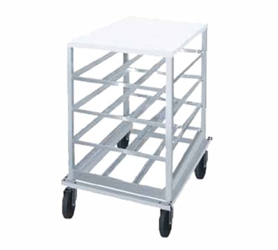 Advance Tabco CRPL10-72 Aluminum with Poly Top Low-Profile Mobile Designed for Size #10 &amp; #5 Can Rack