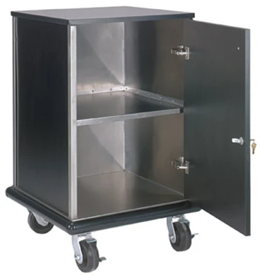 Advance Tabco AMD-2B Black Laminated Stainless Steel Mid Shelf Cash Register Stand