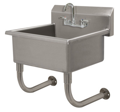 Advance Tabco FS-WM-3119-F 28" W x 16" D x 14 Gauge Stainless Steel Wall Mounted Service Sink