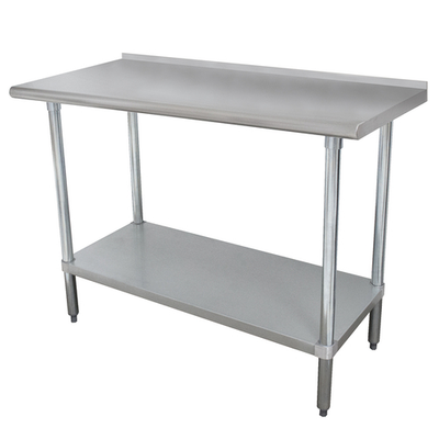 Advance Tabco FMG-244 48" W x 24" D 304 Stainless Steel 16 Gauge Galvanized Base Work Table