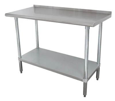 Advance Tabco FMG-244 48" W x 24" D 304 Stainless Steel 16 Gauge Galvanized Base Work Table
