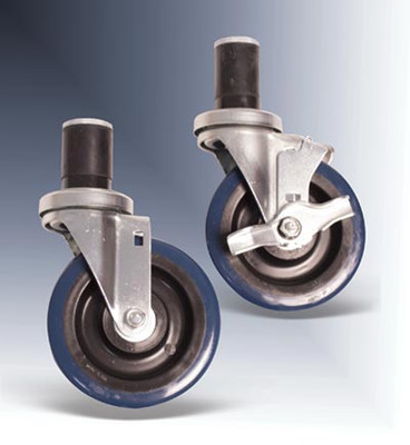 Advance Tabco TA-256 5" Swivel Expanding Adapter Stem Casters for 1.63" Dia.