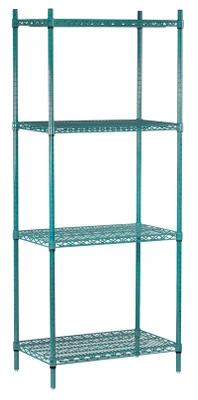 Advance Tabco EGG-1848 48" W x 18" D Green Epoxy Coated 4 Shelves Special Value Shelving Unit