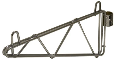 Advance Tabco SB-14 14" D Chrome Plated Single Mount Special Value Wire Shelving Wall Bracket