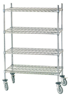 Advance Tabco MC-1848P 48" W x 18" D 4 Chrome Finish Posts Stem Caster Cart