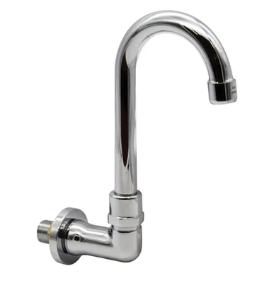 Advance Tabco K-121 3.5" Gooseneck Swivel Spout Splash Mounted Single Hole Faucet