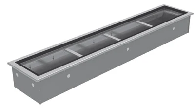 Advance Tabco DISLCP-4 4 Pans Stainless Steel Drop-In Slim Series Ice Cooled Food Well Unit