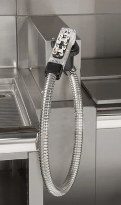Advance Tabco PRSH-19-6 6" W x 20" D x 36" H Stainless Steel with 6" Backsplash Prestige Soda Gun Holder