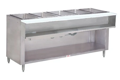 Advance Tabco WB-5G-NAT-BS 5 Pans Stainless Steel Open Well Enclosed Base Natural Gas Hot Food Table