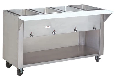 Advance Tabco SW-4E-120-BS 4 Pans Stainless Steel Sealed Well Electric Hot Food Table - 120 Volts