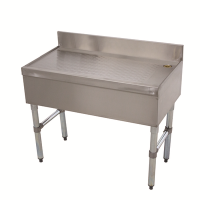 Advance Tabco CRD-2B 24" W x 21" D Open Cabinet Base 4" Splash Drainboard