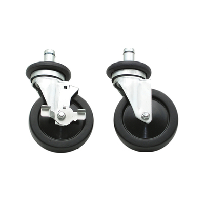 Advance Tabco EC-25 4 Swivel Rubber with 2 Brakes Special Value Wire Shelving Stem Casters