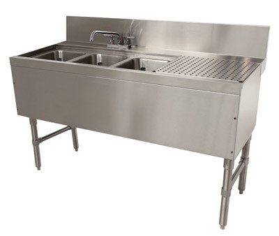 Advance Tabco PRB-24-53L 60" W x 25" D Stainless Steel Prestige Underbar Sink Unit