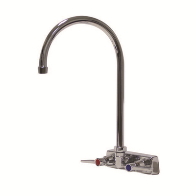Advance Tabco K-60 4" Centers Splash Mounted Faucet with 8.5" Gooseneck Spout