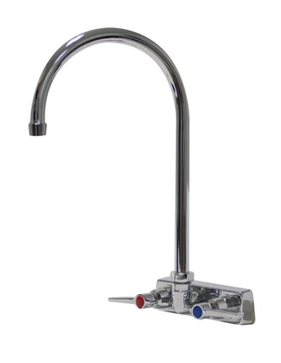 Advance Tabco K-60 4" Centers Splash Mounted Faucet with 8.5" Gooseneck Spout