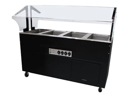 Advance Tabco BSW4-120-B-SB 62.44" W Vinyl Covered Steel Electric Portable Hot Food Buffet Table