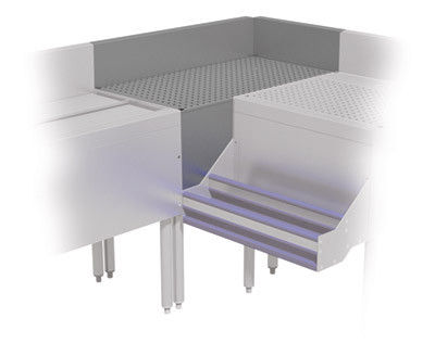 Advance Tabco PRFD-2525 25" W x 25" D 90⁰ Stainless Steel Inside Corner Prestige Corner Filler