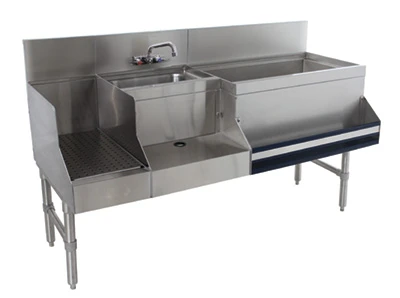 Advance Tabco PRU-19-60R 60" W x 25" D x 36" H Stainless Steel Prestige Uni-Serv Speed Bar