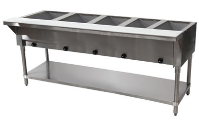 Advance Tabco HF-5G-LP 5 Pans Stainless Steel Open Well Liquid Propane Hot Food Table