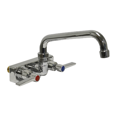 Advance Tabco K-126 4" Centers Splash Mounted Faucet with 10" Swing Spout