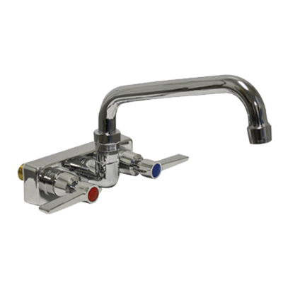 Advance Tabco K-126 4" Centers Splash Mounted Faucet with 10" Swing Spout