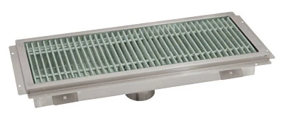 Advance Tabco FFTG-2424 24" W x 24" D x 4" H 14 Gauge Stainless Steel Floor Trough