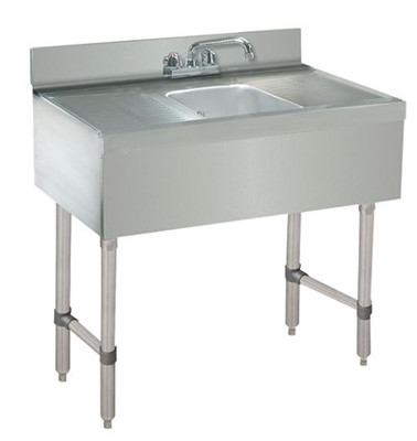 Advance Tabco CRB-31C 36" W x 21" D Stainless Steel 1 Bowl Underbar Basics Sink Unit