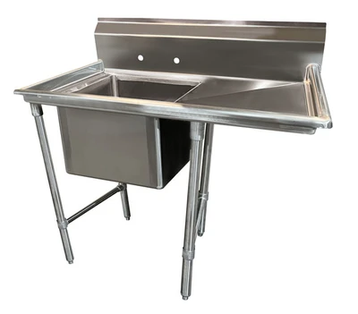 Advance Tabco 93-21-20-18R 44" W x 28" D x 42" H 16 Gauge 304 Stainless Steel 1-Compartment Regaline Sink