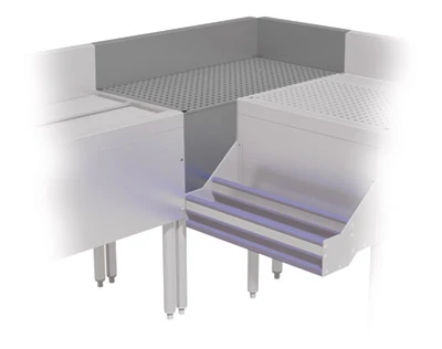 Advance Tabco PRFD-2520 25" W x 20" D 90⁰ Stainless Steel Inside Corner Prestige Corner Filler