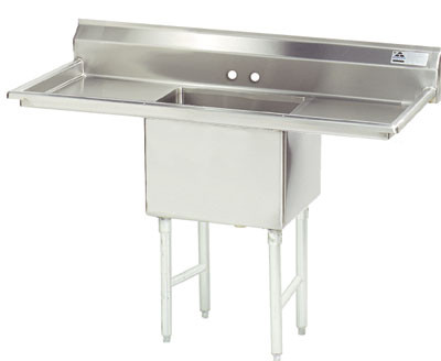 Advance Tabco FC-1-2424-24RL 72" W 16 Gauge Stainless Steel Fabricated Sink