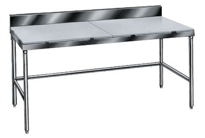 Advance Tabco TSPS-307 84" W x 30" D Stainless Steel Poly-Top Work Table