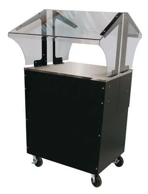 Advance Tabco B2-STU-B-SB 2-Pan 20 Gauge Stainless Steel Black Vinyl Portable Solid Top Buffet Table