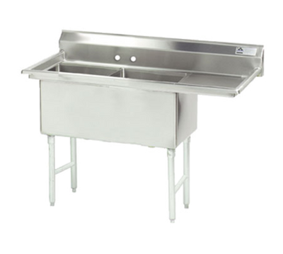 Advance Tabco FS-2-1824-18R 56.5" W 14 Gauge Stainless Steel Fabricated Sink