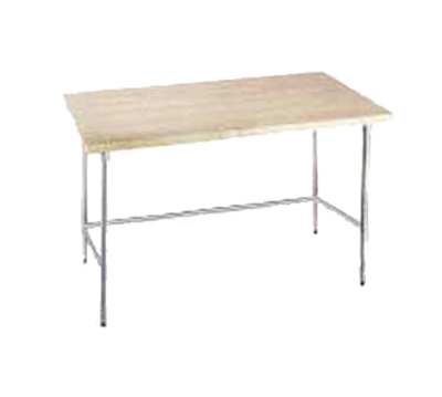 Advance Tabco TH2G-248 96" W x 24" D Wood Top with Galvanized Base Maple Top Work Table