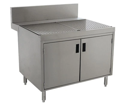 Advance Tabco PRSCD-24-24 24" W x 25" D Enclosed Cabinet Base 7" Splash Prestige Underbar Drainboard Cabinet