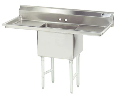 Advance Tabco FC-1-2424-18RL 60" W 16 Gauge Stainless Steel Fabricated Sink