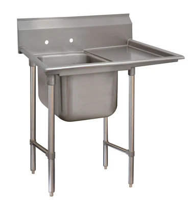 Advance Tabco 93-1-24-24R 46" W x 28" D x 42" H 16 Gauge 304 Stainless Steel 1-Compartment Regaline Sink