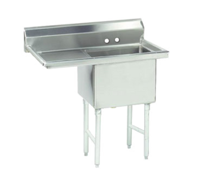 Advance Tabco FC-1-1818-24L 45" W 16 Gauge Stainless Steel Fabricated Sink