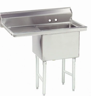 Advance Tabco FC-1-1818-24L 45" W 16 Gauge Stainless Steel Fabricated Sink