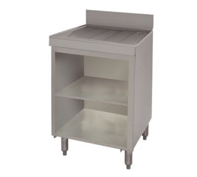 Advance Tabco CRD-4BM 48" W x 21" D Open Cabinet Base 4" Splash Underbar Basics Drainboard