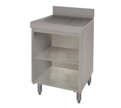 Advance Tabco CRD-4BM 48" W x 21" D Open Cabinet Base 4" Splash Underbar Basics Drainboard