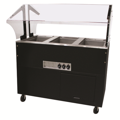 Advance Tabco BSW3-120-B-SB 47.13" W Vinyl Covered Steel Electric Portable Hot Food Buffet Table
