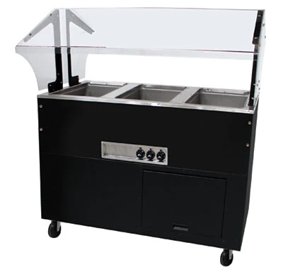Advance Tabco BSW3-120-B-SB 47.13" W Vinyl Covered Steel Electric Portable Hot Food Buffet Table