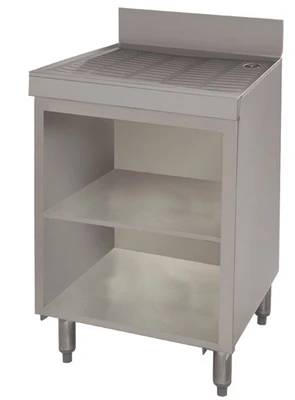 Advance Tabco CRD-30BM 30" W x 21" D Open Cabinet Base 4" Splash Underbar Basics Drainboard